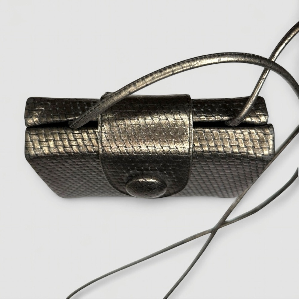 Vintage Ande Bronze Woven Evening Bag | 1960s Crossbody Purse - Picture 10 of 15